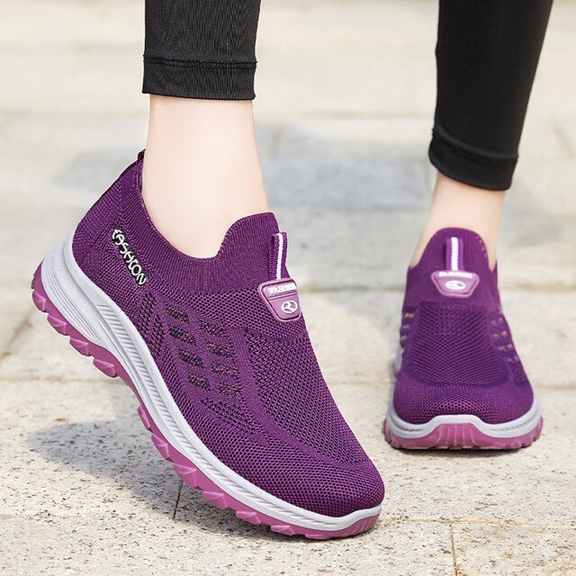 Women Orthopedic Corrector Walking Shoes,Breathable Lightweight Fly Woven Running Shoes