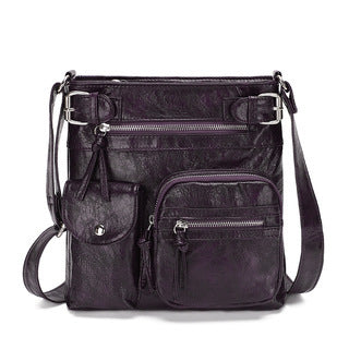 IVY™ Premium Soft Leather Crossbody Bag, Multi-Pocket Shoulder Bag