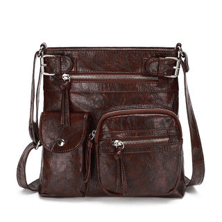 IVY™ Premium Soft Leather Crossbody Bag, Multi-Pocket Shoulder Bag