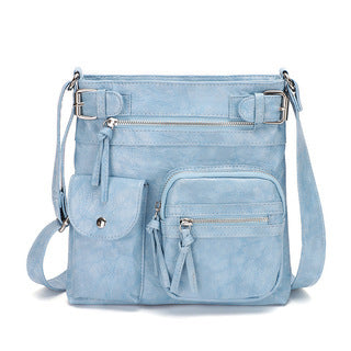 IVY™ Premium Soft Leather Crossbody Bag, Multi-Pocket Shoulder Bag